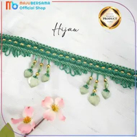 RENDA 3 HATI GORDEN CRYSTAL Panjang 13 M / Roll / HARGA PER ROLL HIJAU