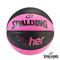 SPALDING 斯伯丁 NBA 4Her 粉/黑 女子用球系列 籃球 6號