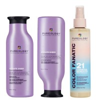 Pureology Hydrate Sheer Shampoo, Conditioner and Color Fanatic Spray Routine for Dry, Colour Treated