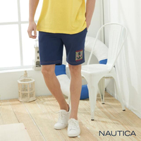 【NAUTICA】經典休閒刷毛棉短褲(深藍)