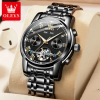 OLEVS 6607 Automatic Mechanical Watch For Man Multifunction Luminous Waterproof Stainless Steel Original Top Brand Luxury Gifts