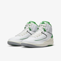 【NIKE 耐吉】籃球鞋 運動鞋 AIR JORDAN 2 RETRO GS 男鞋 女鞋 大童 白綠(DQ8562103)
