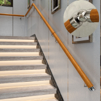 樓梯扶手 歐式樓梯木扶手靠牆實木家用室內閣樓別墅兒童園欄桿老人簡約現代『XY14130』