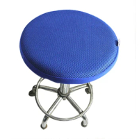 Solid Color Bar Stool Cover Round Chair Cover Stretch Seat Cover Home Bar Chair Slipcover Dining Chair Cover Stool Protector