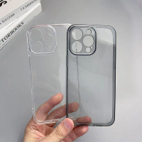 เคส TPU ใส สำหรับ iPhone 11, 12, 13, 14, 15, 16 Plus, Pro Max, 12mini, 13mini, บางเฉียบ, กันกระแทก, 