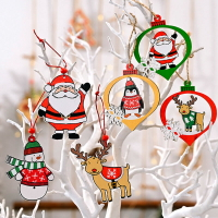 圣誕樹裝飾品 ins北歐木質掛件麋鹿英文字母牌吊飾櫥窗桌面擺件