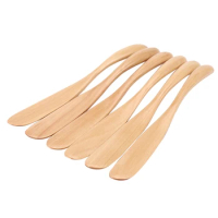 Wooden Butter Knife Cheese Spreader 6.5 Inch, Jam Knife Butter Cake Knife Mask Knife 6 Pieces Promotion