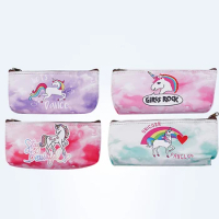 Colorful Unicorn Pencil Case For Kids Stationery Gift Cute Pencil Box Pencilcase Kawaii Office School Supplies Pencil Cases Tool