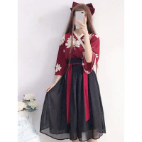 Hanfu Han Element Ancient Chinese Style Ming Dynasty Improvement Traditional Clothing Woman Asian Dress Girl Lovely Coat Skirt20
