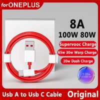 Original Oneplus 12 Cable Usb Type C 100w 80w Supervooc Charging Tipo C One Plus 11 11R 10T Nord 3 Ace 3 65w Warp Charge Cabel