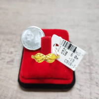 Emas 916,Cincin Infinity Btk D8 Dx 0.6cm Design:1396<X0EDP>91619(M9)-Size: 19