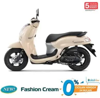 All New Honda SCOOPY FASHION & SPORTY CBS ISS Sepeda Motor Fashion Cream Banten