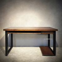 Trohome 拓家設計家具 滑軌鍵盤架實木工作桌(此為訂製品 交期依尺寸另行確認/工作桌/辦公桌/吧台桌)