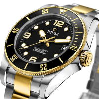TITONI 梅花錶 SEASCOPER 天文台認證 600米 潛水機械腕錶 83600SY-BK-256