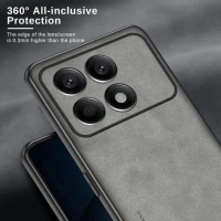 FOR HP POCO Premium Nappa Leather Case for POCO X5 X6 PRO 5G - Hitam, POCO X6 Grey Softcase Black Ru