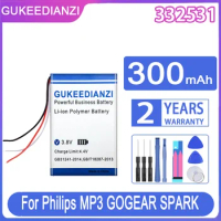 GUKEEDIANZI Replacement Battery 332531 300mAh For Philips MP3 GOGEAR SPARK 2GB 4GB Digital Batteries