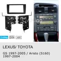 Double Din Car Fascia Radio Panel for Lexus GS 1997-2005;Toyota Aristo (S160) 1997-2004 Dash Kit Facia Plate Adapter Cover Bezel