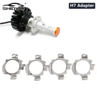 2x H7 LED Car Headlight Bulb Base Holder Adapter Socket H7 HID Headlight Xenon Bulb Holder Retainer Headlamp Socket Metal