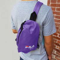 FILA 三角立體單肩包 斜背包 休閒包-紫色