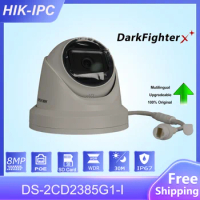Original HIK 8MP Turret IP Camera DS-2CD2385G1-I Darkfighter IR30M SD Card slot H.265 Security CCTV Surveillance Network Cameras