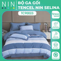 ชุดหมอน Tencel ผ้าไหม, Tencel Nin Selina tc9023, ขนาดเต็ม (1M6, 1M8, 2M), ปลอกที่นอนคุณภาพสูง, ไม่รว