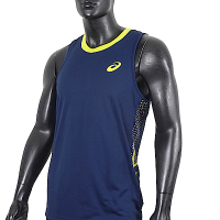 Asics [2063A364-400] 男 籃球 背心 球衣 運動 比賽 訓練 吸濕 快乾 透氣 輕量 亞瑟士 深藍