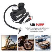 12V Portable 300psi Car Mini Air Compressor Pump Automobile Tire Tyre Inflator Pump for Auto Bicycle Motorcycle Kayak Black New