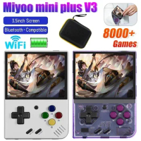 Miyoo Mini Plus Retro Handheld Game Console 3.5Inch IPS HD Screen 3000mAh WiFi 20000Games Linux System Portable Video Players