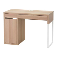 MICKE 書桌/工作桌, 染白橡木紋, 105 x 50 公分