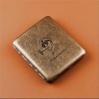 General Douglas MacArthur Cigarette Case Ultra-thin Portable Male Stainless Steel Personality Retro Metal Cigarette Holder
