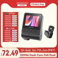 DDPAI Z40 Dual Dash Cam Car Camera Recorder Sony IMX335 1944P HD Video GPS Tracking 360 Rotation Wifi DVR 24H Parking Protector