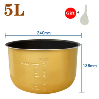 5L Electric pressure cooker liner inner bowls multicooker bowl Non-stick Rice Pot Cooker Parts for Midea