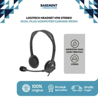 Logitech Headset H110 Stereo Dual Plug Komputer Garansi Resmi