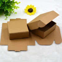 20/50 Pieces Brown Kraft Paper Box Thickened Airplane Gift Box Wedding Candy Jewelry DIY Craft Display Storage Box