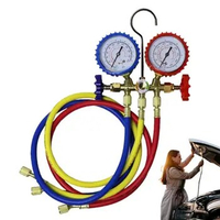 Ac Diagnostic Manifold Gauge Set Manifold Air Conditioning Hose Measuring Gauge Kit Car Repair Tool For R134A/R22/R410/R12
