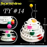 Mainan Kucing Bola Tower Track Tingkat 3 - Cat Toy Circular Tower Ty14 Terlaris