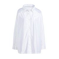 Adidas Satin Shirt IS4591 女 長袖 襯衫 休閒 復古 光澤 俐落 寬鬆 流行 白