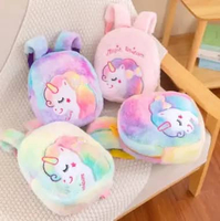 Tas anak bulu ransel kuda pony unicorn terbaru ungu rainbow