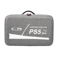 For Sony PS5 Slim Storage Bag Large Capacity Shockproof Travel Case With Shoulder Strap For PS5 Slim Console Controller