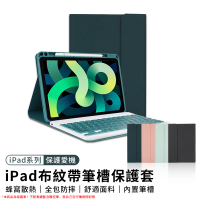 YUNMI iPad pro 11吋 2020/2021 布紋筆槽鍵盤磁吸式平板皮套 智慧休眠支架款保護殼(不含鍵盤)