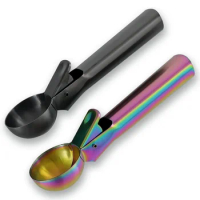 1Pcs Stainless Steel Ice Cream Scoops Stacks Ice Cream Digger Non-Stick Fruit Ice Ball Maker Watermelon Ice Cream Tool