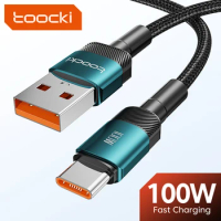 Toocki 100W USB C Cable for Huawei P40 P30 Honor Fast Charging Charger Type C Cable Data Cord for Realme Oppo Oneplus Vivo