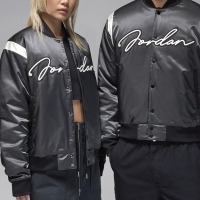 Nike JORDAN MVP JACKET 男款 黑色 刺繡 緞面 棒球 外套 HF9298-045