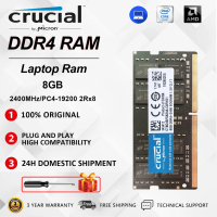 Modul Memori Komputer Riba, Penting, 8GB DDR4 2400Mhz SODIMM, RAM 1.2V, Serasi PC4-19200, 2Rx8 Lapto