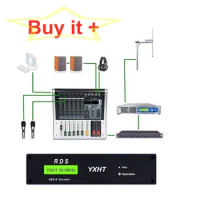1000W FM Transmitter +1-Bay + 30 meters with Connector With Digital Rds Encoder Radio Data System Encoder Complete Package