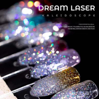Universal Laser Kaleidoscope Gel Nail Polish Flash Diamond UV Gel LED Laaser Gel Varnish Laser Manicure Nail Art