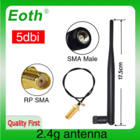 2.4Ghz Wifi antenna 5dbi SMA Male connector Omni-Directional 2.4G antenne IOT Router wi fi Antena 21cm RP-SMA Male Pigtail Cable