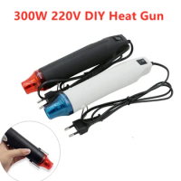 220V 300W Mini Heat Gun Shrink Hot Air Electric Power Nozzles Tool Wrapping Tubing DIY Drying Paint Shrink Plastic Air Heat Gun