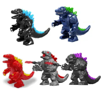GXL047 GXL048 GXL049 Godzilla Gathering Monster Alliance Bag Assembly Wooden Man Children's Assembling Puzzle Block Toys