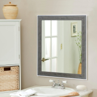 長方形浴室鏡墻掛帶框鏡衛生間洗漱臺美容院梳妝鏡化妝間鏡子家用